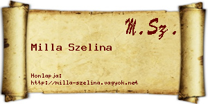 Milla Szelina névjegykártya